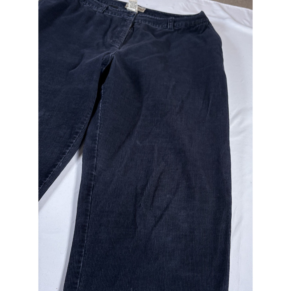 Vintage 90s LL Bean Corduroy Pants Curvy Fit Womens Pants Navy Blue Size 12 - Picture 7 of 16